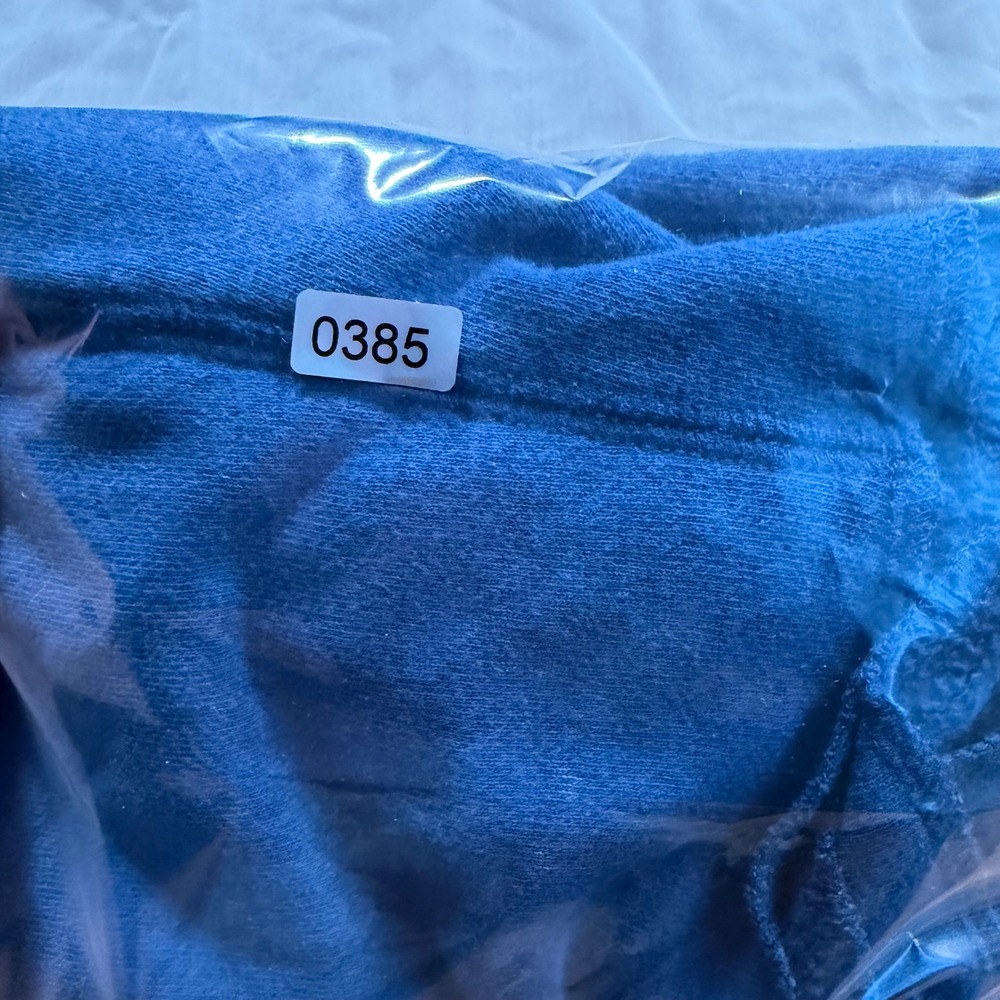 Y2K Aeropostale 87 Palm Tree Fleece Sweat Shorts Blue XS Raw Hem Collegiate - Picture 7 of 7